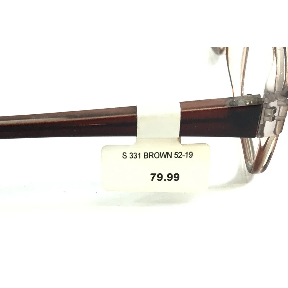 Zimco Eyeglasses Frames Sierra S331 BROWN Clear Rectangle Full Rim 52-19-